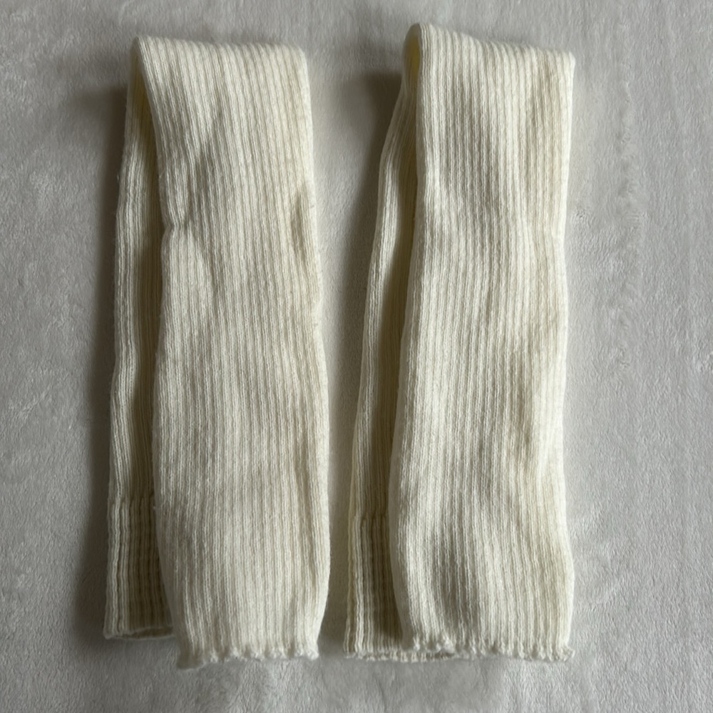 Cream Knit Leg Warmers
